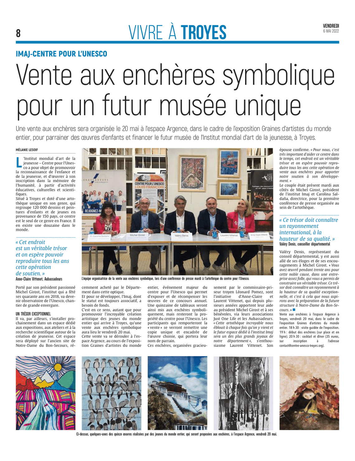 UNESCO : Vente aux enchères symbolique pour un futur musée unique.