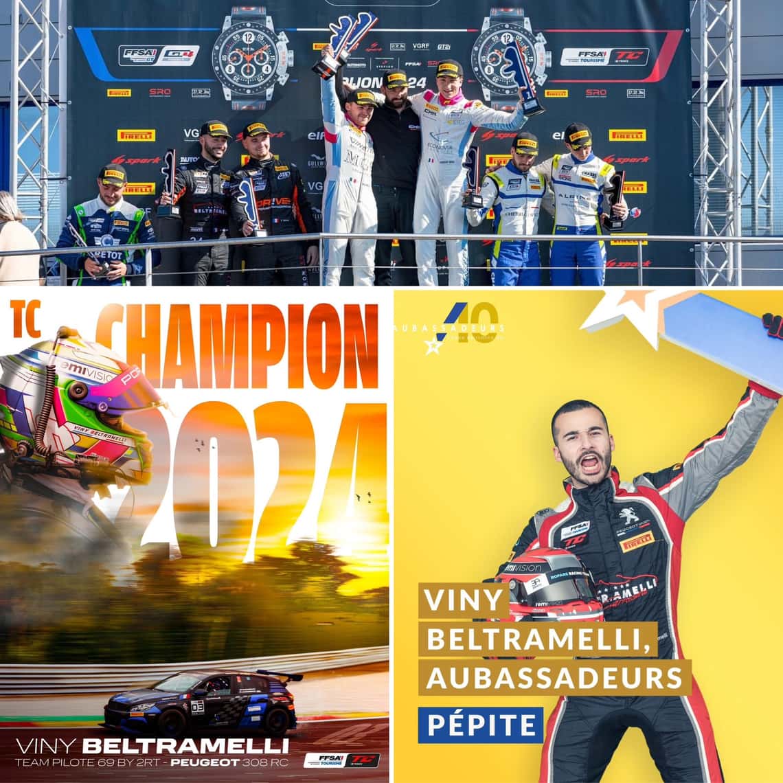 Viny Beltramelli champion du France TC.