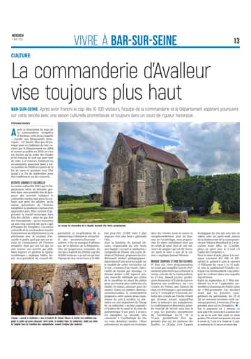 La commanderie templière d’Avalleur vise toujours plus haut