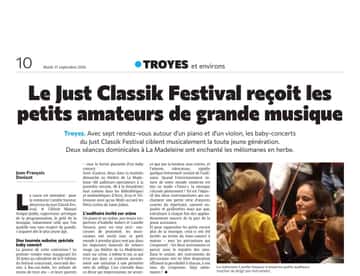 Le Just Classik Festival reçoit les petits amateurs de grande musique
