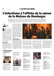 L'éclectisme à l'affiche de la saison de la Maison du Boulanger