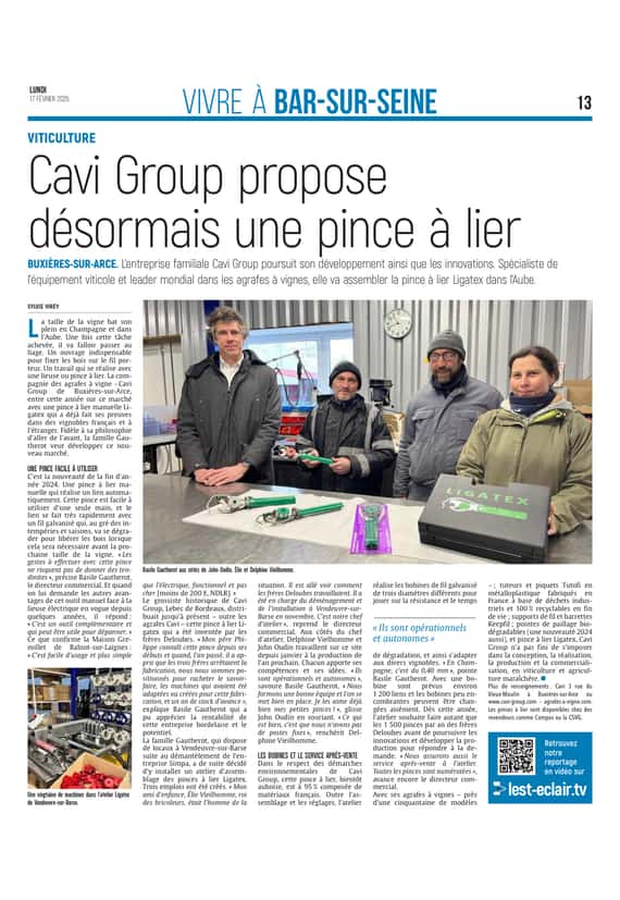 Cavi Group propose désormais une pince à lier