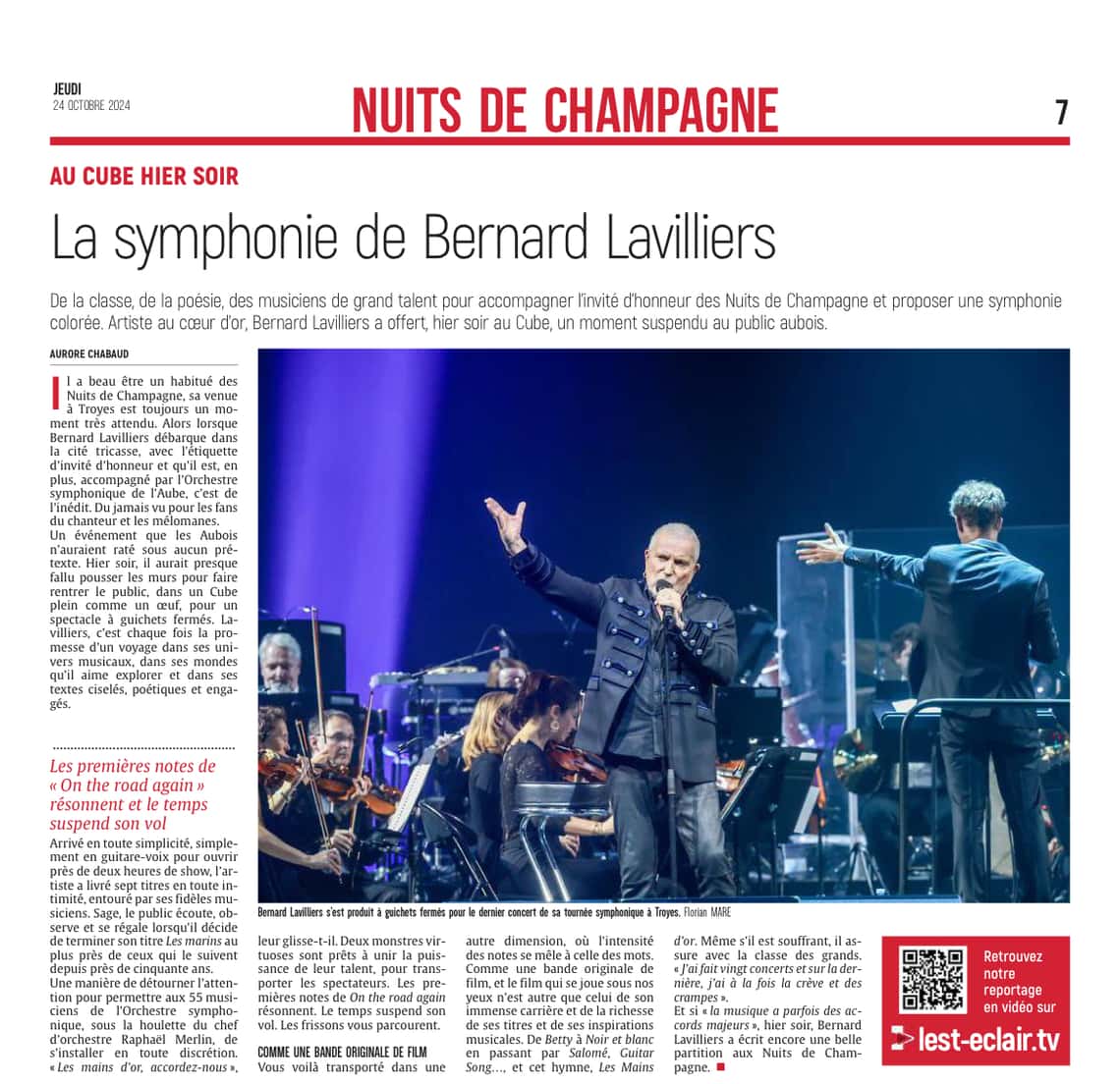 La symphonie de Bernard Lavilliers aux Nuits de Champagne