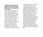 Dixième performance française pour Anthony Oliver aux championnats du monde