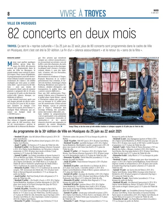 82 concerts en deux mois à Troyes.