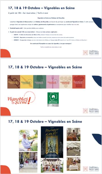 Vignobles en scène au Château de Ricey-bas.