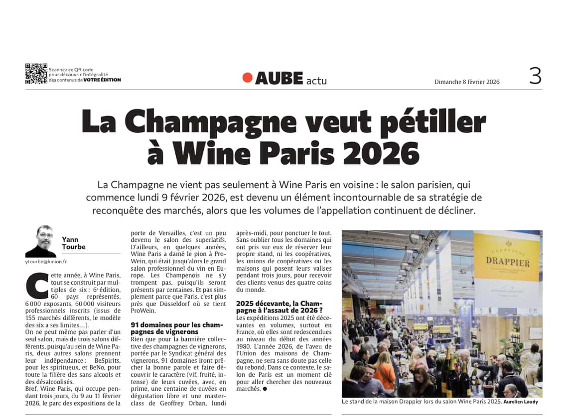 La Champagne veut pétiller à Wine Paris 2026