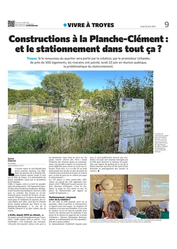 Construction de la Planche-Clément à Troyes : et le stationnement dans tout ça ?