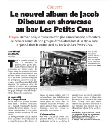 Le nouvel album de Jacob Diboum, en showcase au bar Les Petits Crus