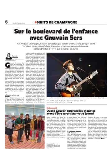 Sur le boulevard de l'enfance avec Gauvain Sers