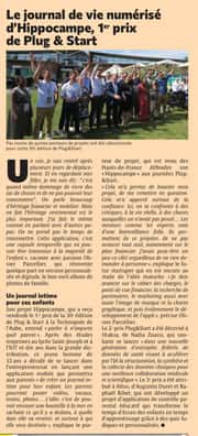 Le journal de vie numérisé d’Hippocampe, 1er prix de Plug & Start