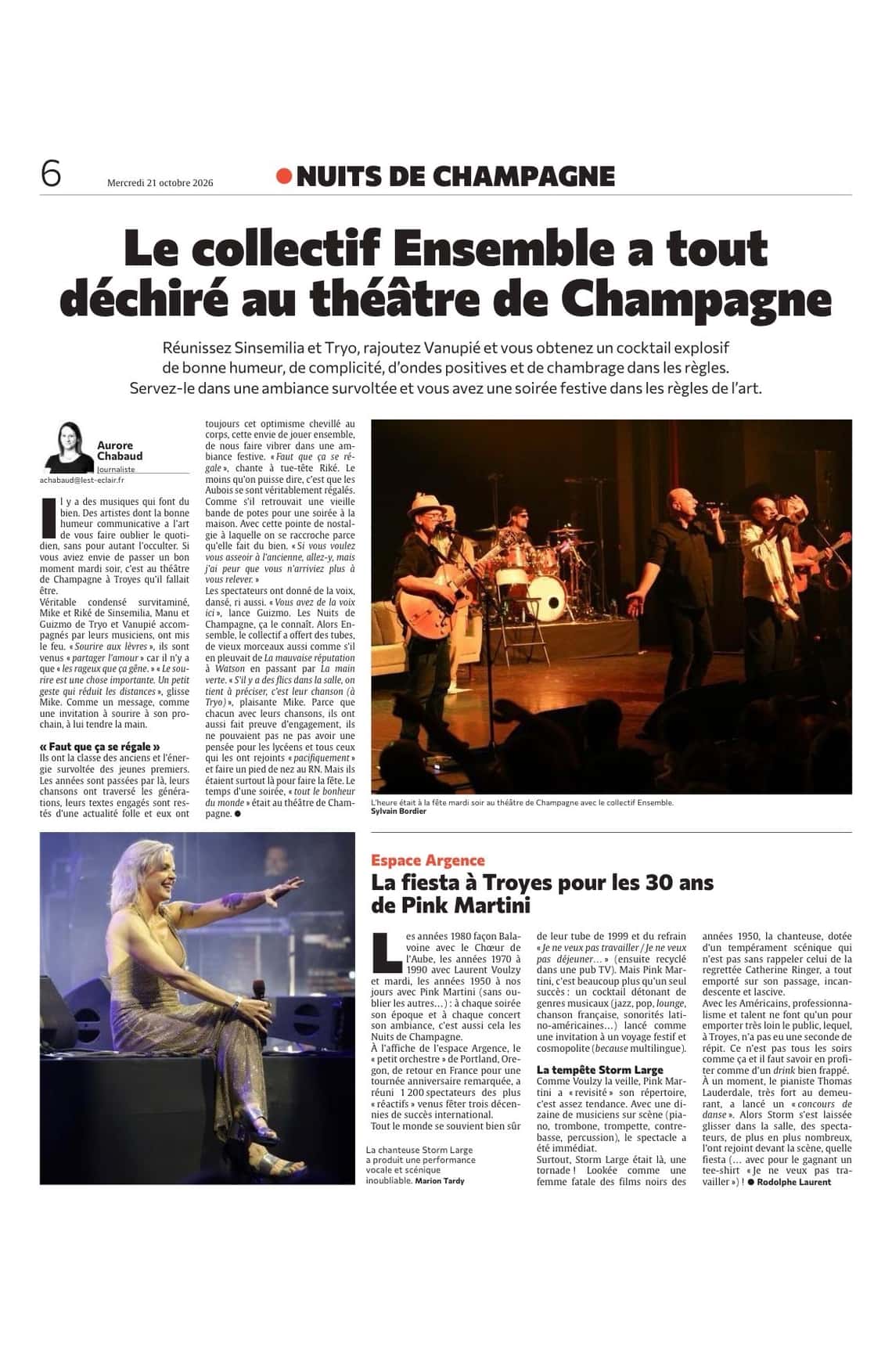 Le collectif Ensemble a tout déchiré au theâtre de Champagne