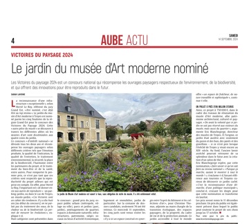 Le jardin du musée d’Art moderne à Troyes nominé