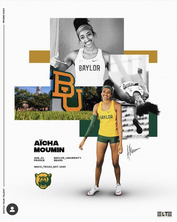 Aïcha Moumin à Baylor Texas.