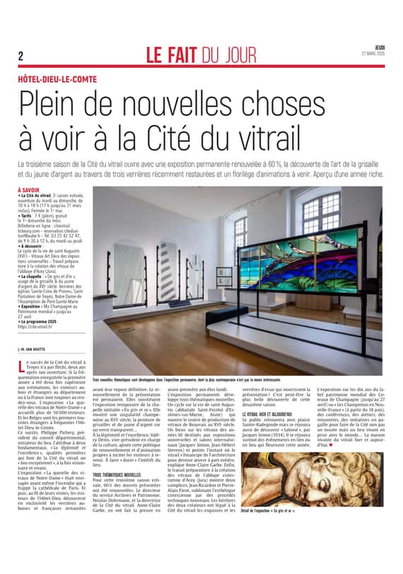 Nouvelle saison à la Cité du vitrail : partez à la découverte...