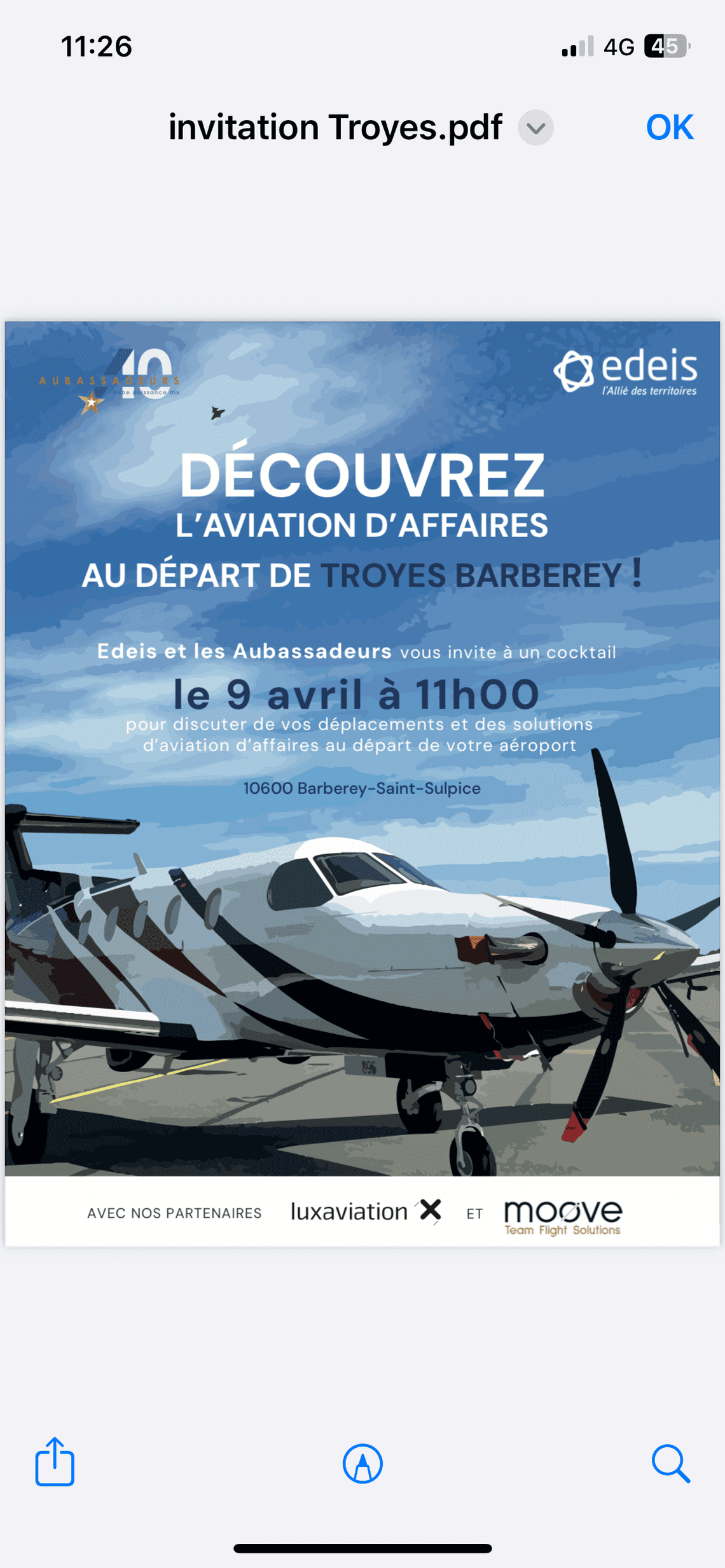 Découvrez l'aviation d'affaires au départ de Troyes Barberey !
