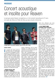 Concert acoustique le 21 Mars pour REAVEN