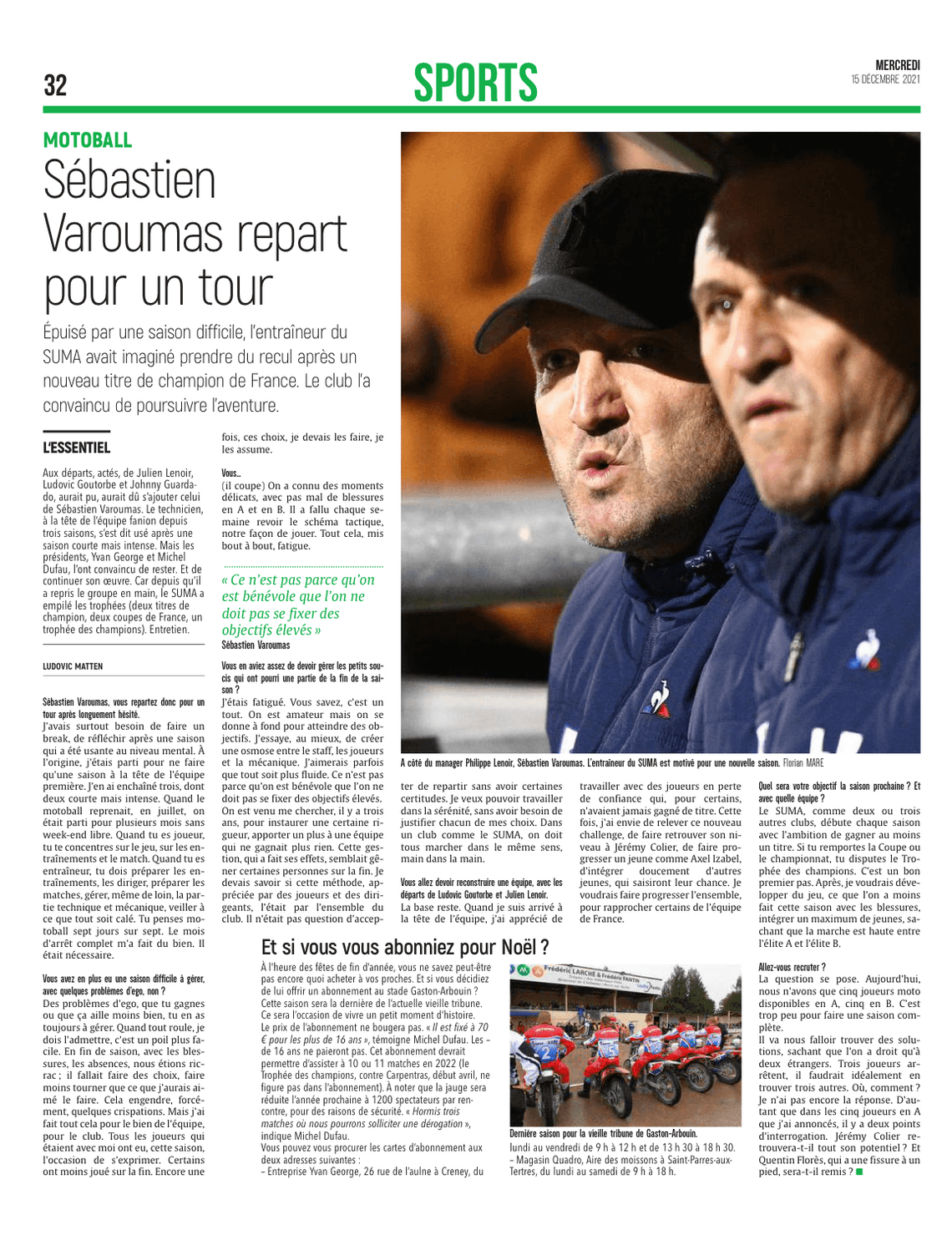 Sébastien Varoumas repart pour une tour.