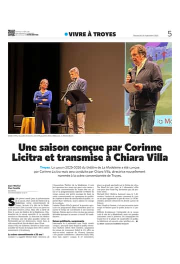 Une saison conçue par Corinne Licitra et transmise à CHiara Villa