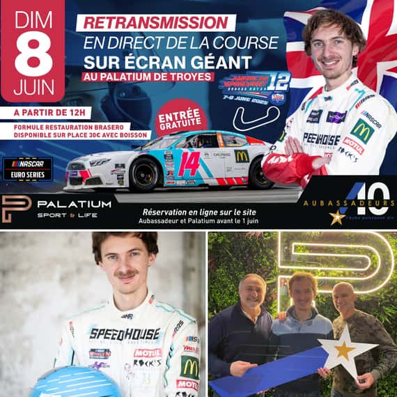 Retransmission de la cours Nascar Europe d'Ulysse au Palatium