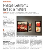 Expo Maison du Boulanger : Philippe Desmonts : l’art et la matière