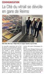 Fenêtre sur gare de Reims pour la Cité du vitrail