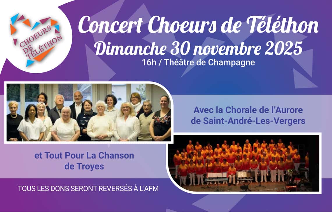 Concert Coeur de Téléthon par Tout pour la chanson.