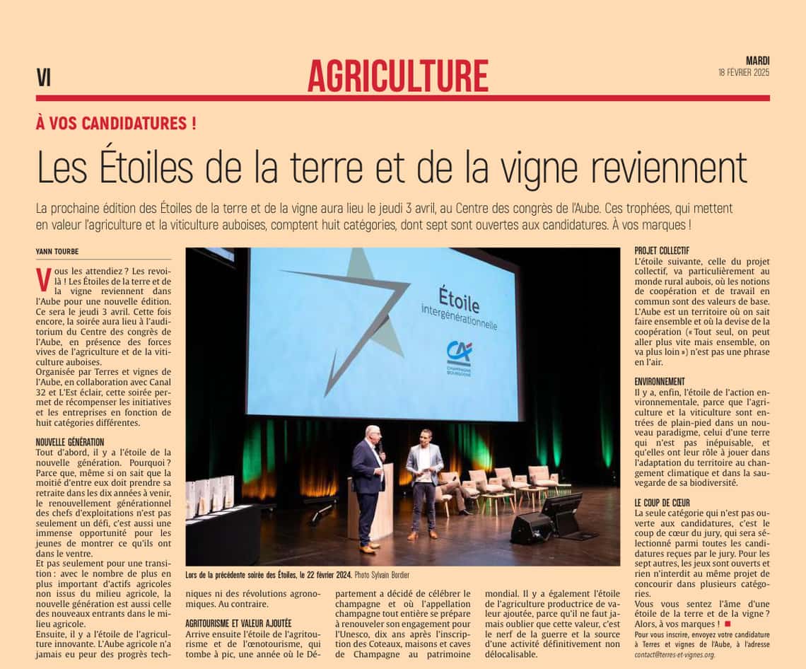 Les Étoiles de la terre et de la vigne reviennent dans l’Aube.