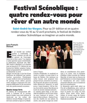 Le 31e festival de théâtre Scénoblique à Saint-André-les-Vergers