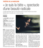 La MADELEINE : Je suis la bête, spectacle d'une beauté radicale.