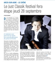 Le Just Classik festival fera étape jeudi 28 septembre