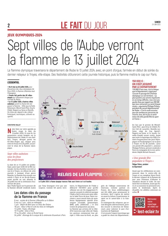 JO Paris 2024 : la flamme olympique passera par sept villes