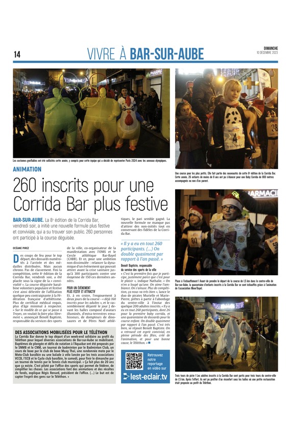 260 inscrits pour une Corrida Bar plus festive