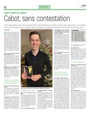 Jérémy Cabot, Sportif aubois de l'année 2021.