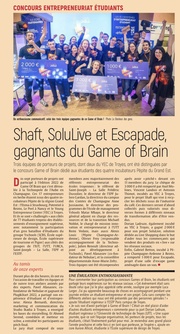 Shaft, SoluLive et Escapade gagnants du Game of Brain