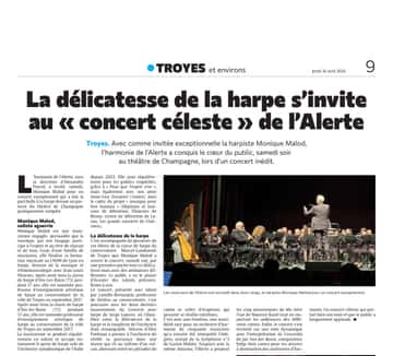 La délicatesse de la harpe s'invite au concert céleste de l'Alerte