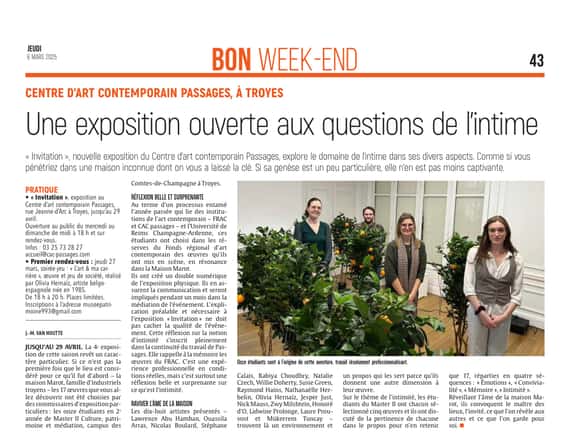 Une exposition ouverte aux questions de l'intime.