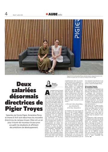 Amandine Perey et Imane El Arif, nouvelles directrices générales de Pigier Troye