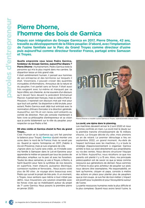CCI MAG : Pierre Dhorne, l’homme des bois de Garnica