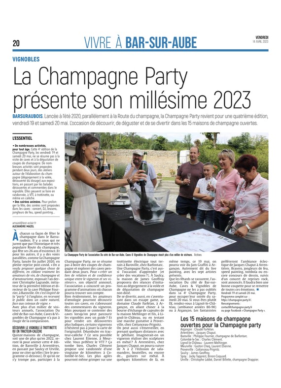 Barsuraubois : la Champagne Party présente son millésime 2023