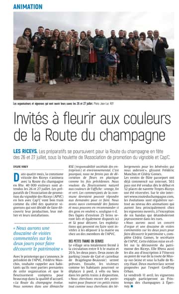 Invités à fleurir aux couleurs de la Route du champagne