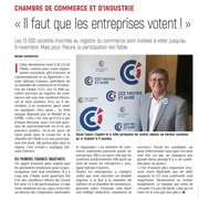 Elections Chambre de commerce et d'industrie.