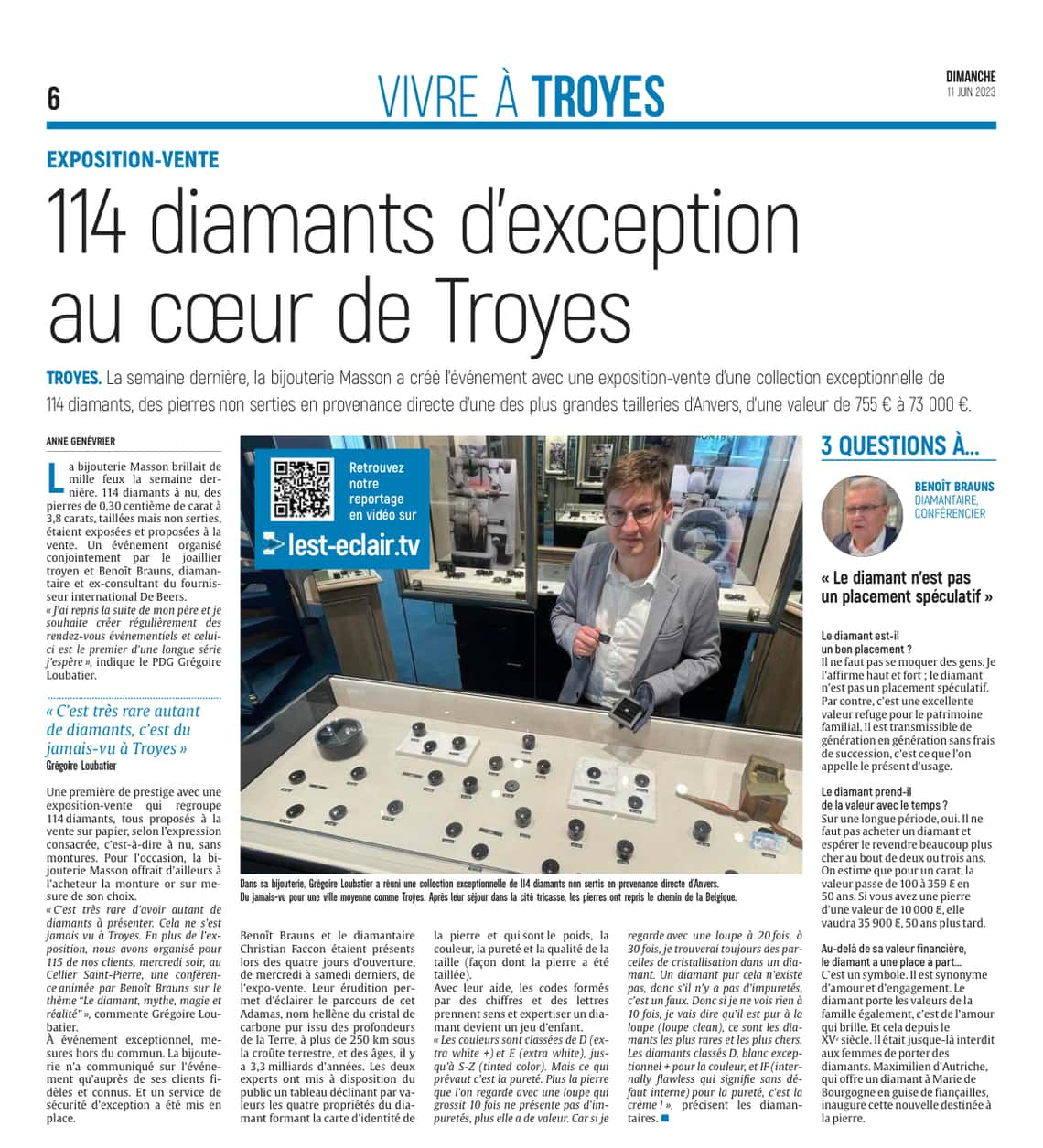 114 diamants d'exception au coeur de Troyes.