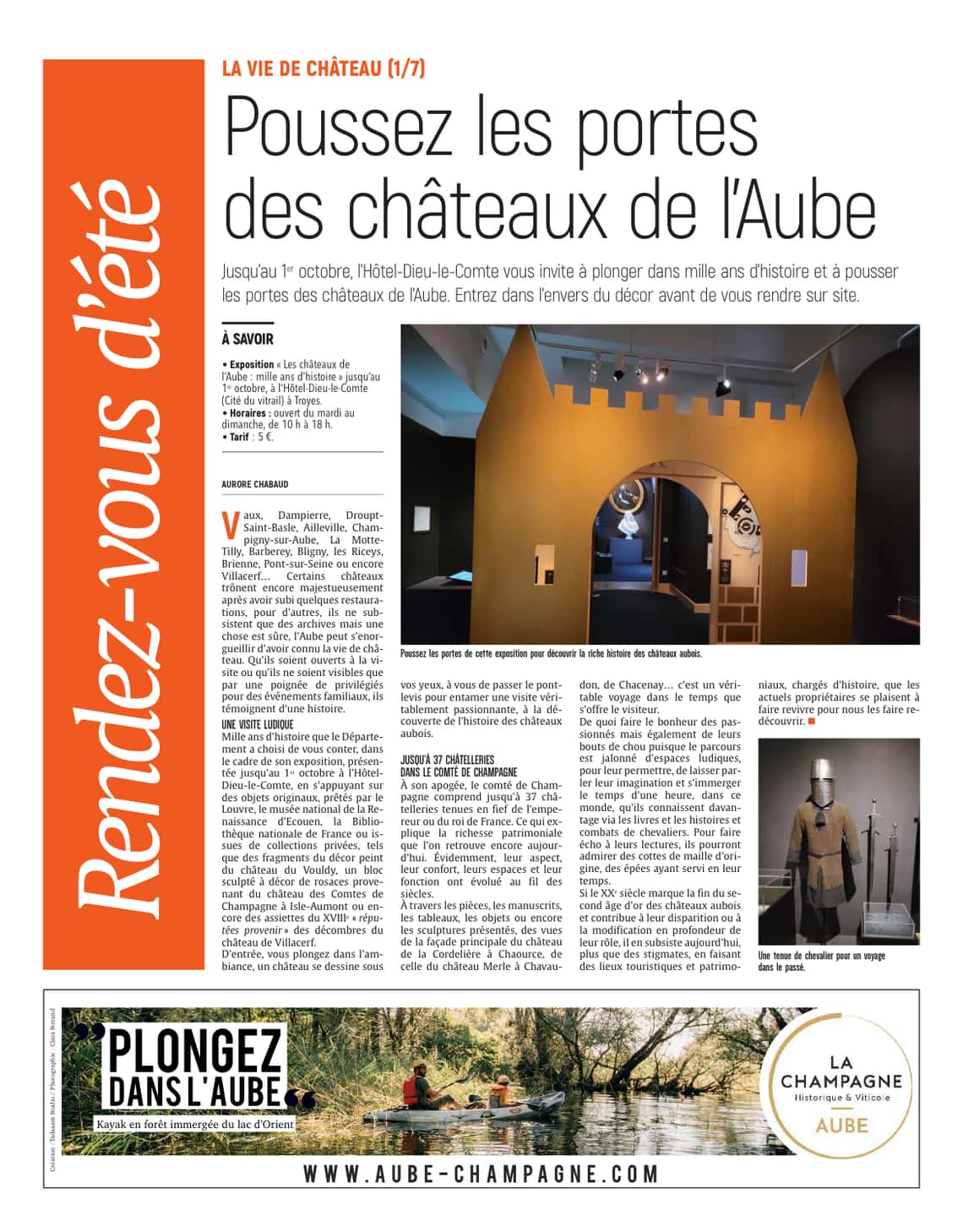 Poussez les portes des châteaux de l’Aube