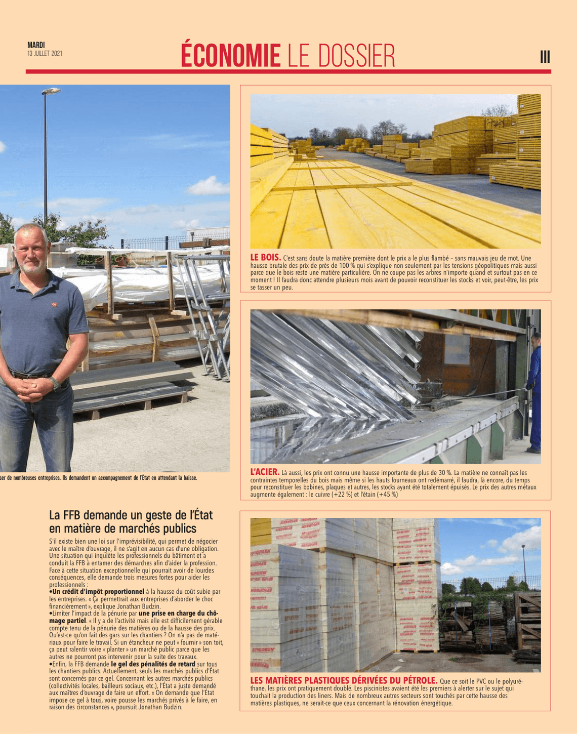 Bâtiment : les prix flambent et inquiètent les professionnels.