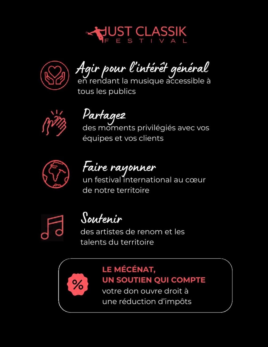 Devenez mécène du Just Classik Festival