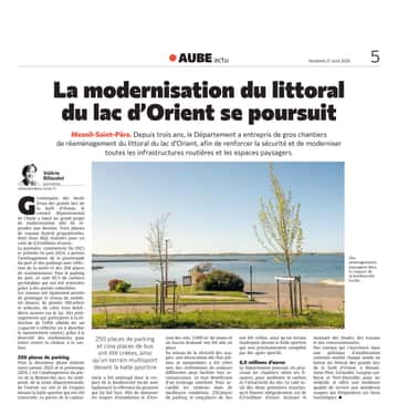 La modernisation du littoral du Lac d'Orient se poursuit.