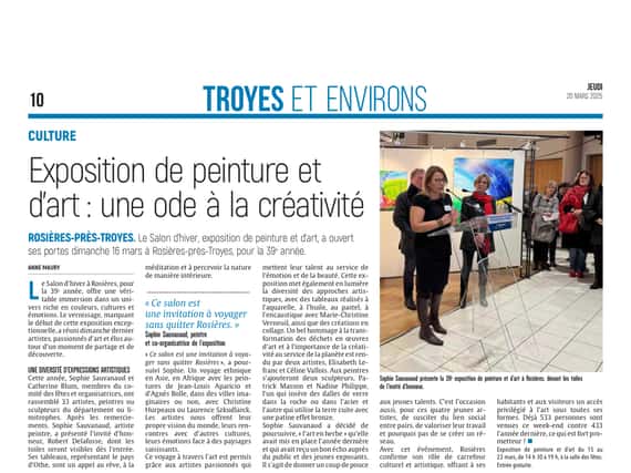 Exposition de peinture et d’art à Rosières.