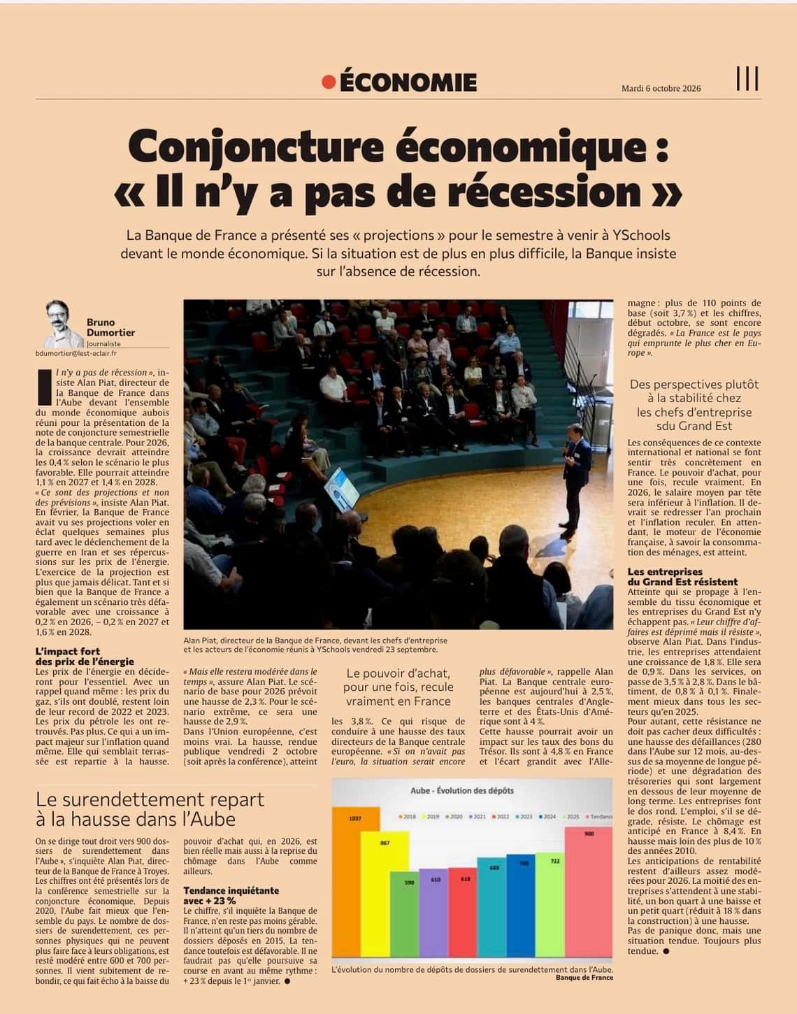 Conjoncture économique: « Il n'y a pas de récession »