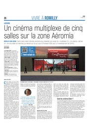 Un cinéma multiplexe de cinq salles sur la zone Aéromia, à Romilly-sur-Seine